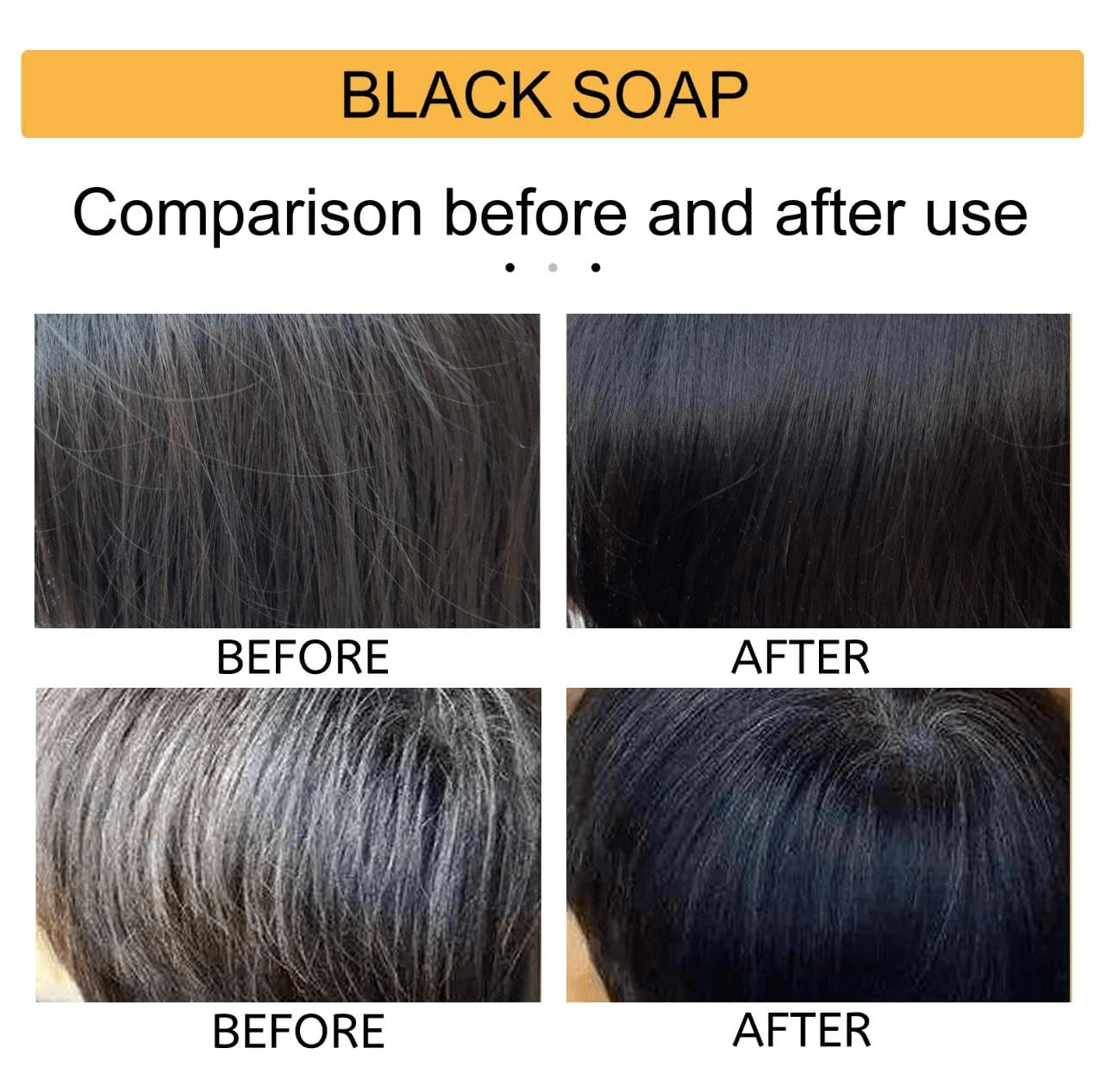 EELHOE Black Soap Grey Coverage Shampoo Bar - 50g