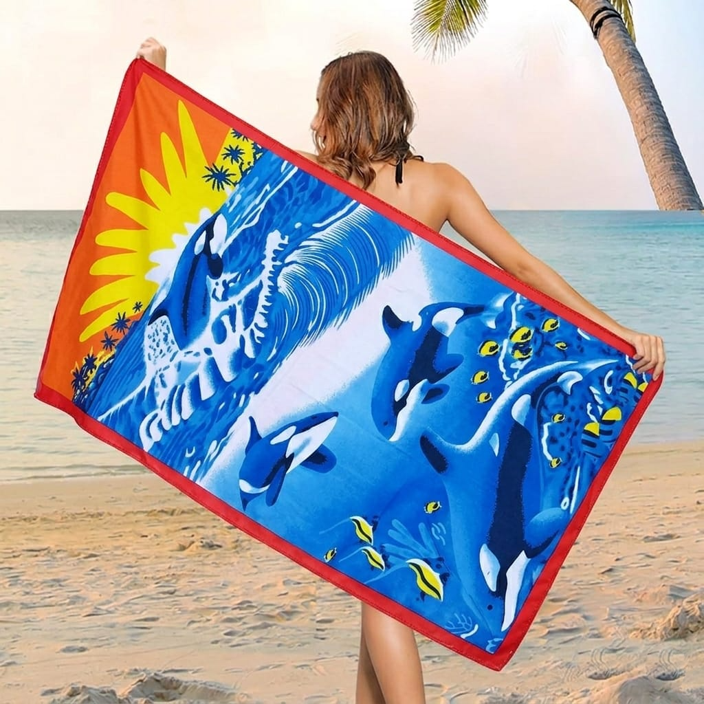 Ultra Soft Lightweight Beach Towel A-6077 (30" × 60")