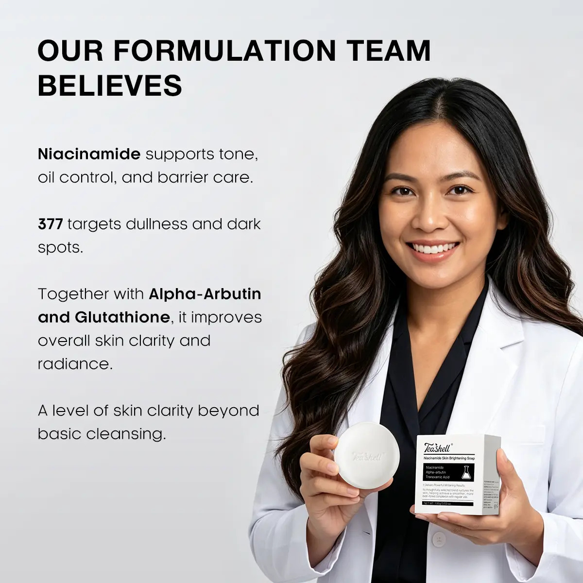 Teashell Niacinamide Skin Brightening Soap - 100g