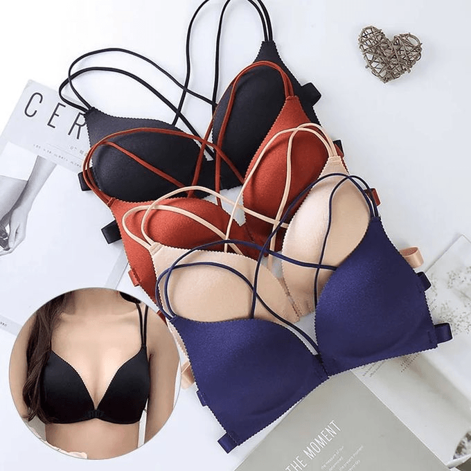 Strappy Front Opening Fashion Bra Free Size - 810#