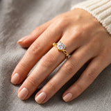Women's Unique Gold Design Stainless Steel Ring #44