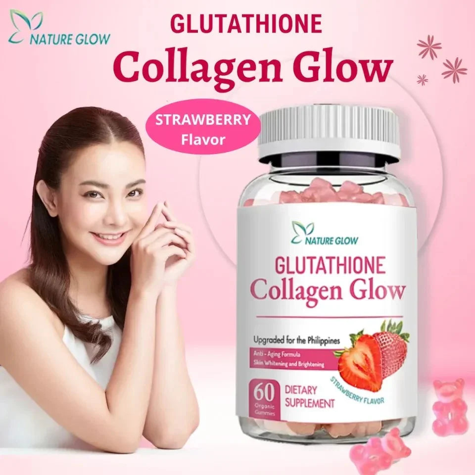 Nature Glow Glutathione Collagen Glow Strawberry - 60 Gummies Pinoy Hyper Kuwait Nature Glow Glutathione Collagen Glow Strawberry - 60 Gummies Pinoy Hyper Kuwait