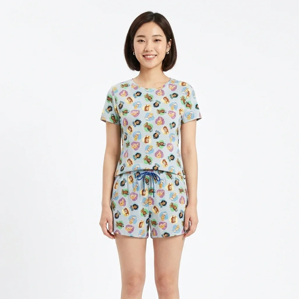 Trendy Cotton T-Shirt & Shorts 2pcs Set #7351