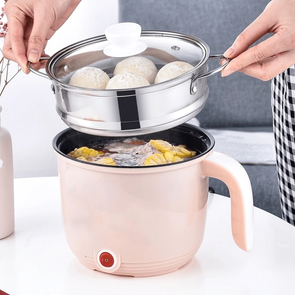 Mini Rice Cooker Pot with Nonstick Cookware MST-8118