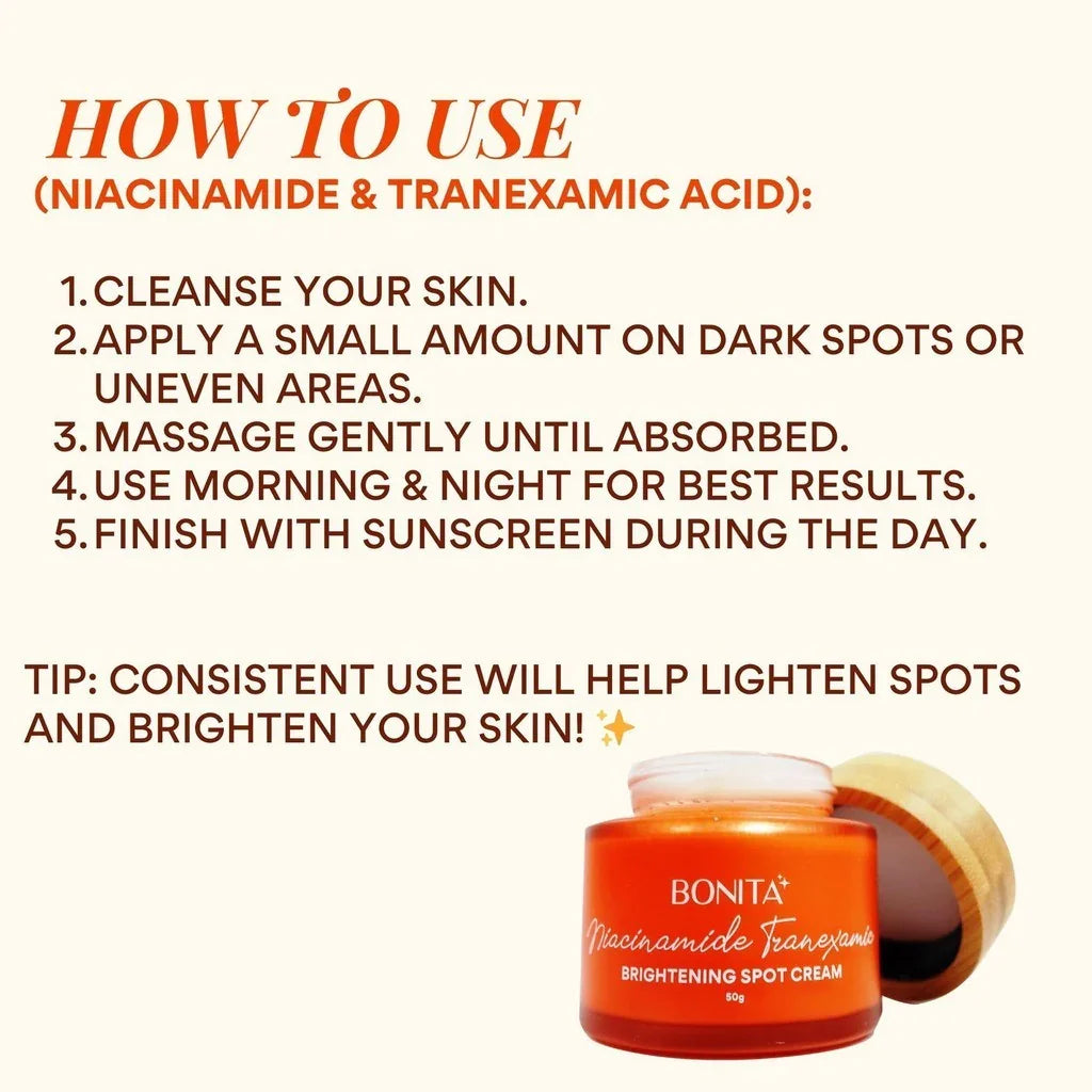 Bonita Niacinamide Tranexamic Brightening Spot Cream - 50g