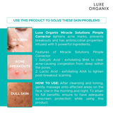 Luxe Organix Miracle Solutions Acne Derm+ Pimple Corrector - 20g