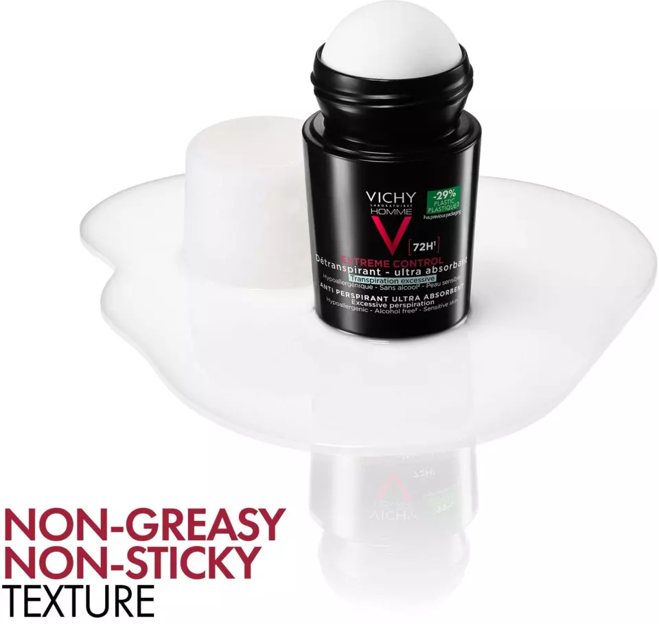 Vichy Homme Extreme Control 72H Deodorant Roll On - 50ml