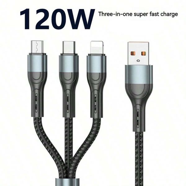 HMT 3 IN 1 Fast Charging Cable 120W RC-02