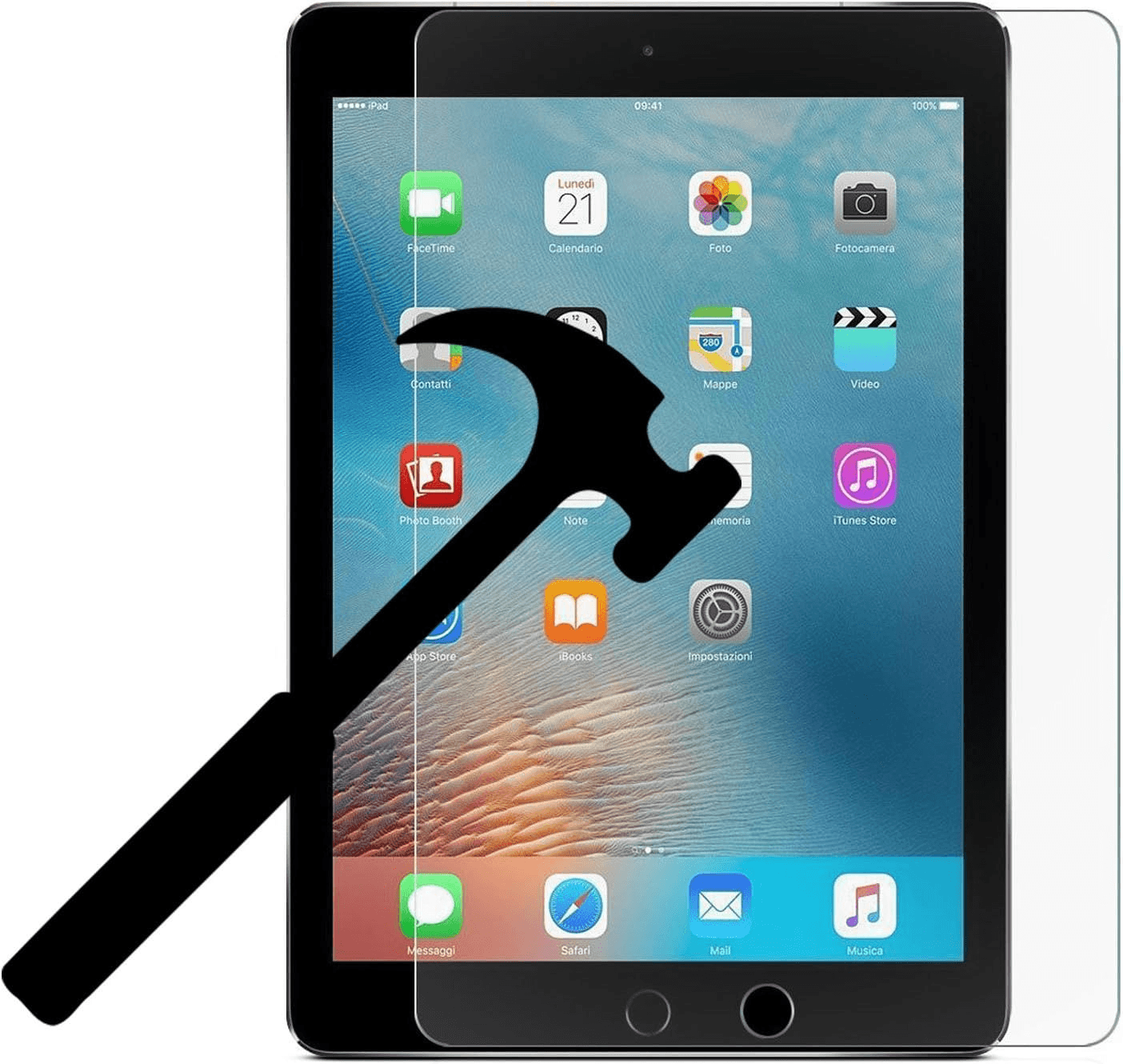 واقي شاشة كامل التغطية لجهاز iPad Pro مقاس 9.7 بوصة