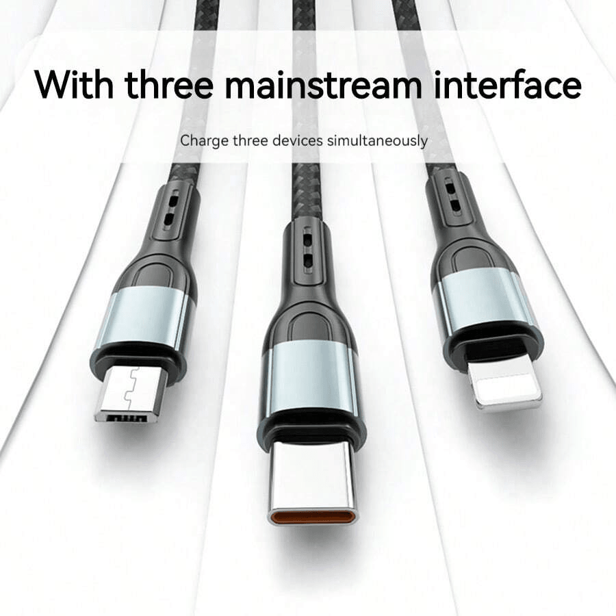 كابل شحن سريع 3 في 1 من HMT بقوة 120 وات RC-02