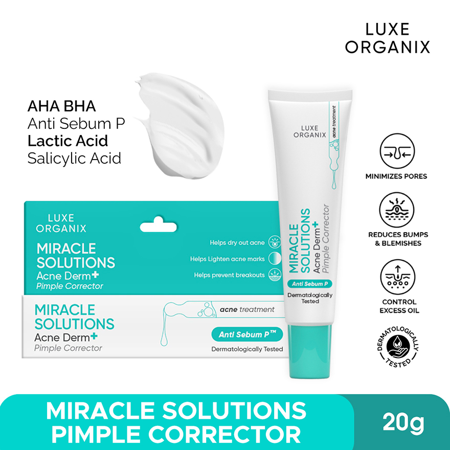 Luxe Organix Miracle Solutions Acne Derm+ Pimple Corrector - 20g