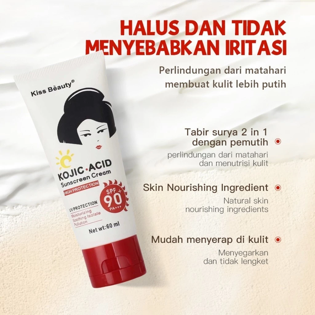 Kiss Beauty Kojic Acid Moisturizing Sunscreen SPF 90+ - 60ml