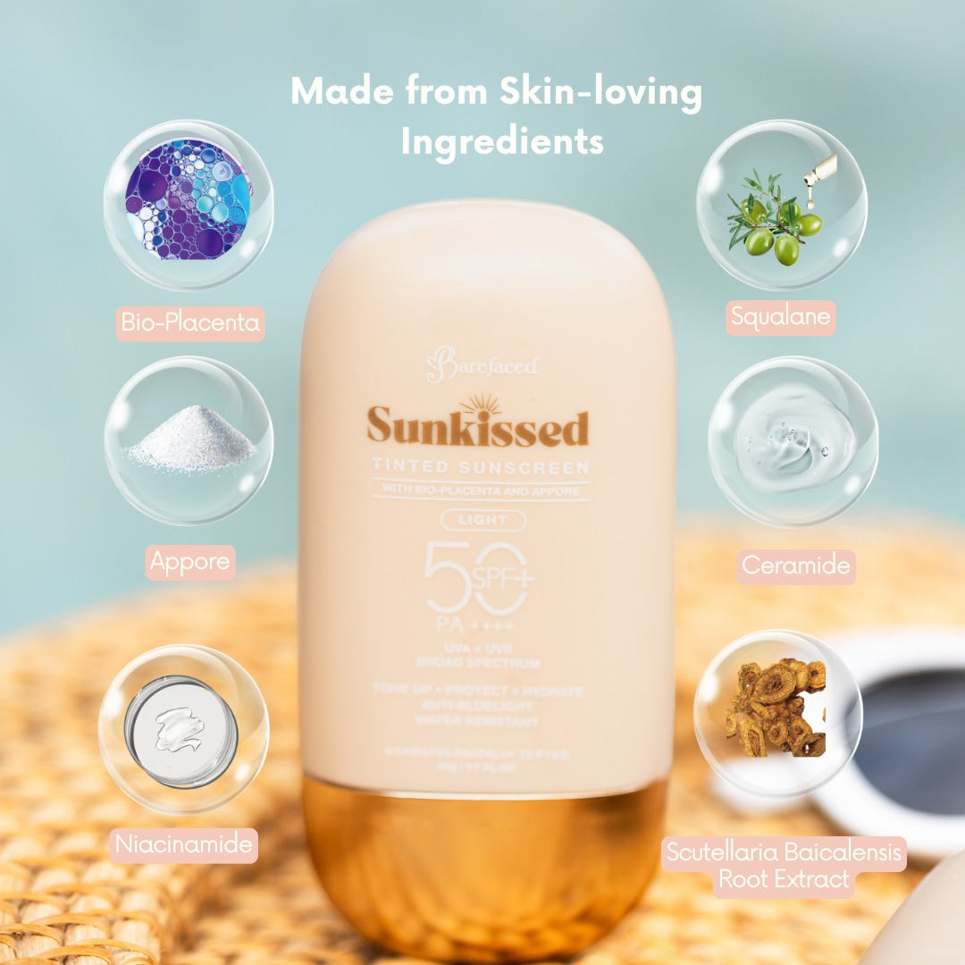 واقي شمس ملون Barefaced Sunkissed بعامل حماية SPF50+ PA+++، سعة 50 جم (درجة فاتحة)