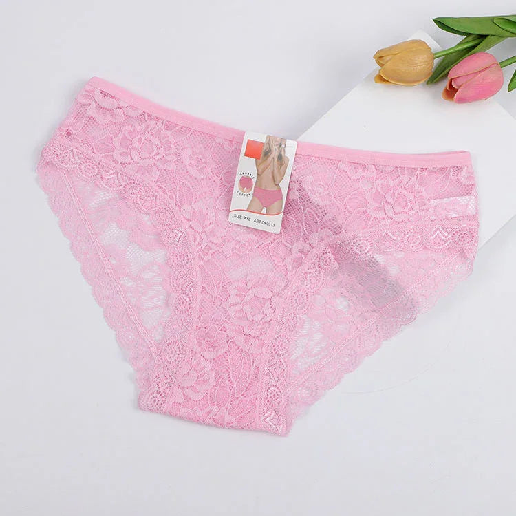 Women's Organic Cotton Lace Briefs #9989