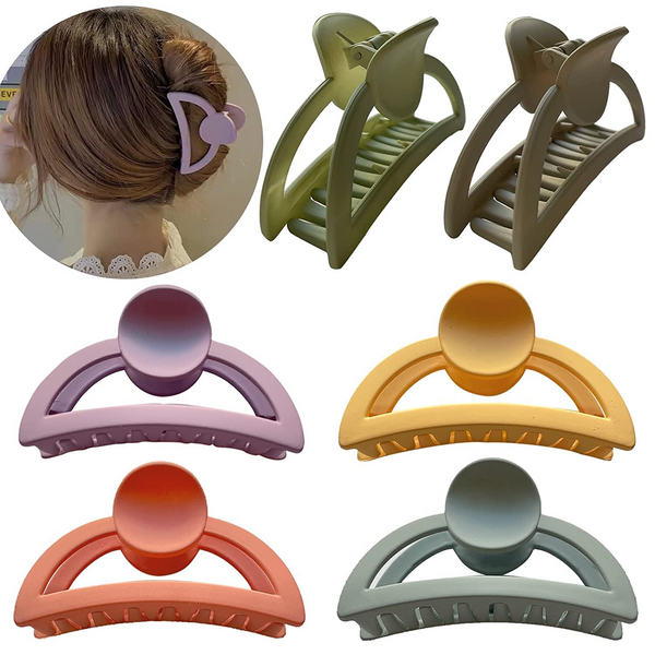 Trend Design Hair Claw Clips For Women - 6 Pcs (C01)