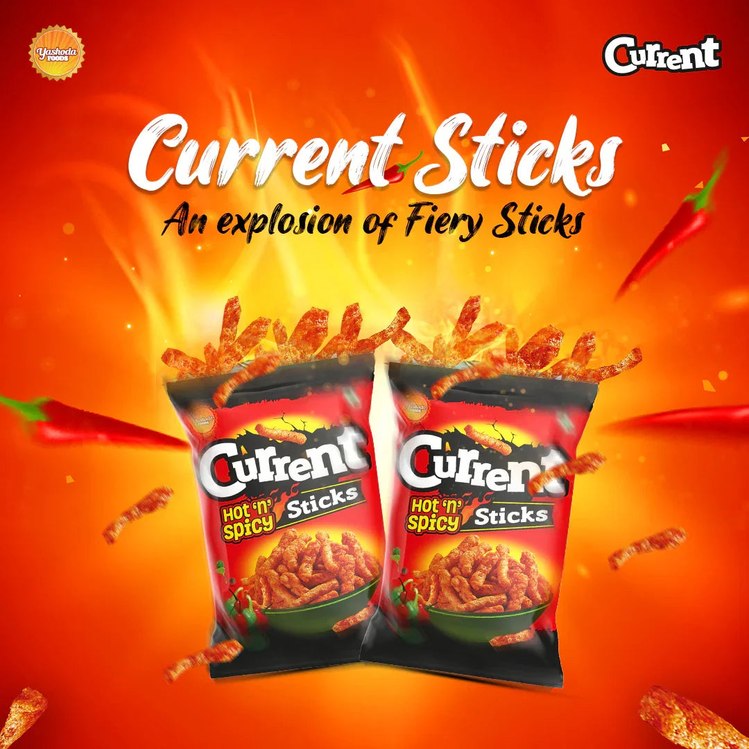 Current Hot & Spicy Sticks - 80g