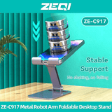 حامل سطح مكتب قابل للطي بذراع روبوت معدني من ZEQI ZE-C917