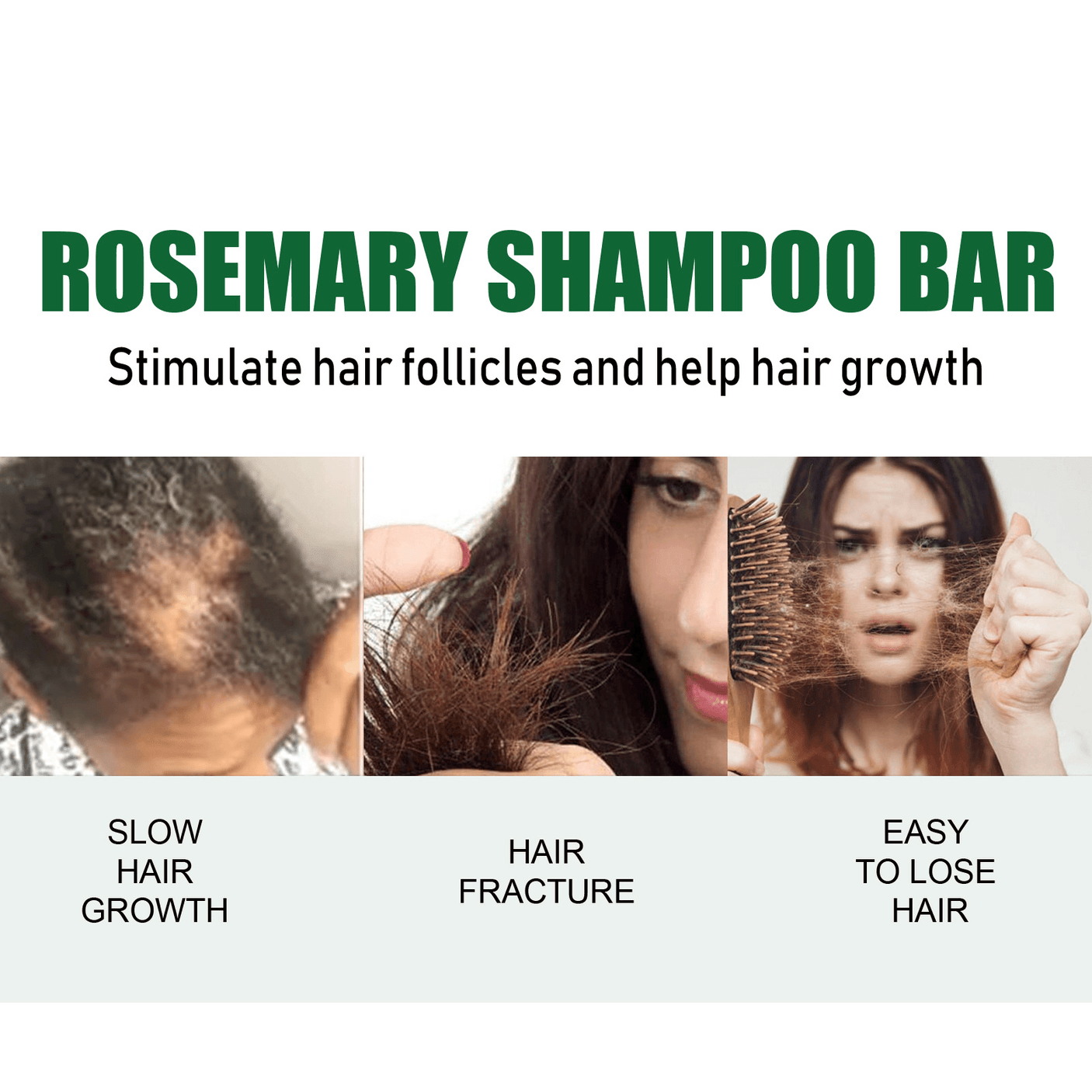 EELHOE Rosemary Shampoo Bar Promote Hair Growth - 60g