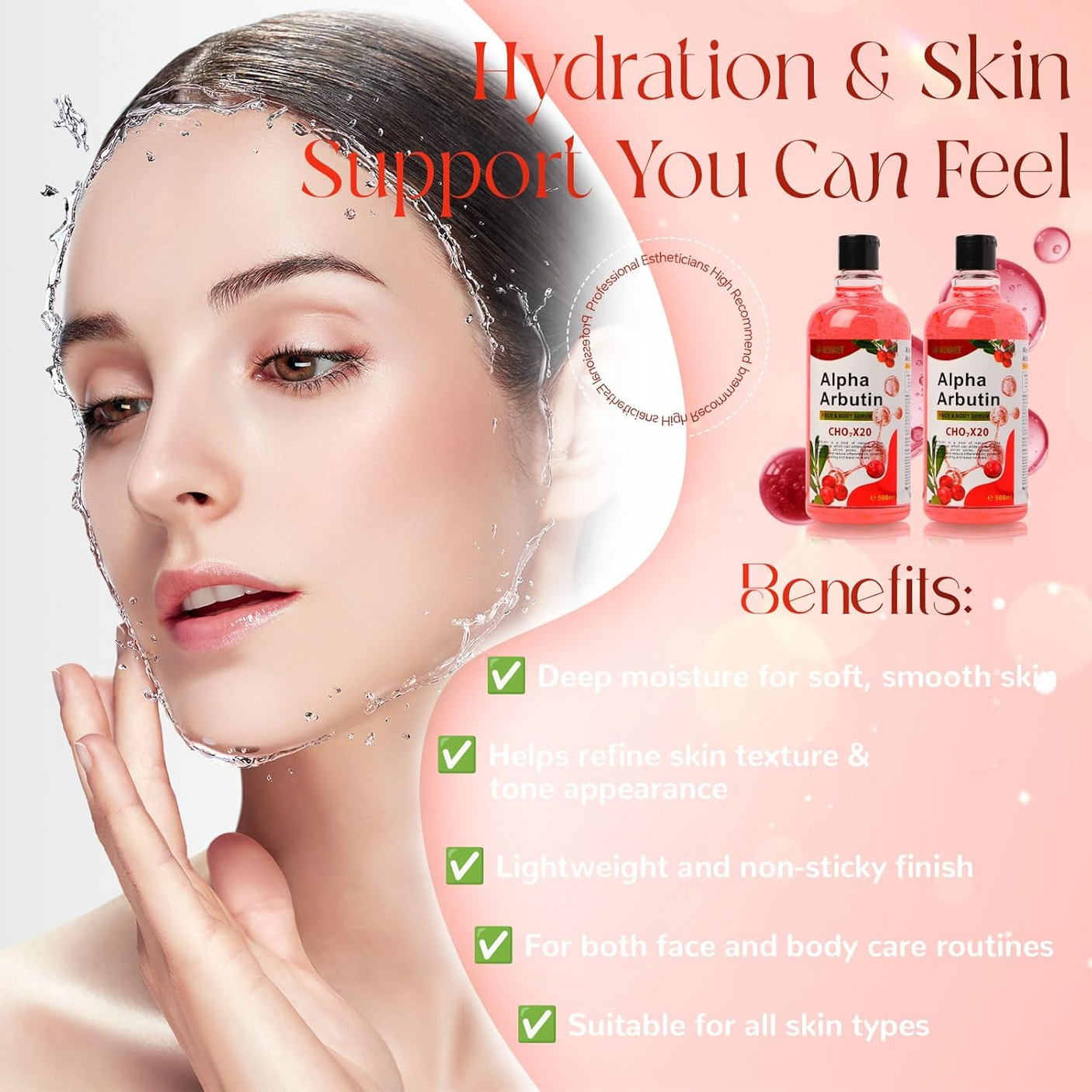 Dr.Meinaier Alpha Arbutin Face & Body Serum - 500ml