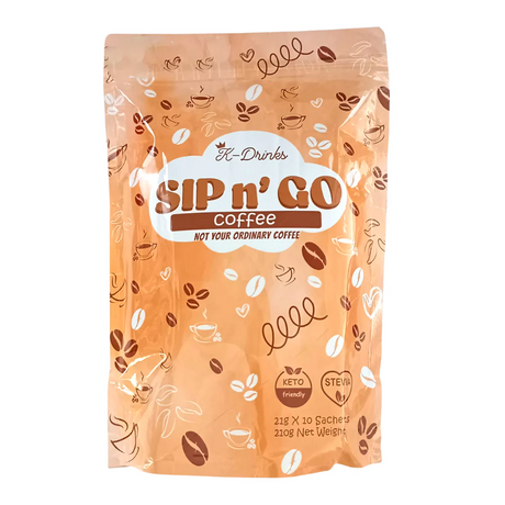 قهوة K-Drinks Sip n' Go - 10 أكياس × 21 جم (210 جم)