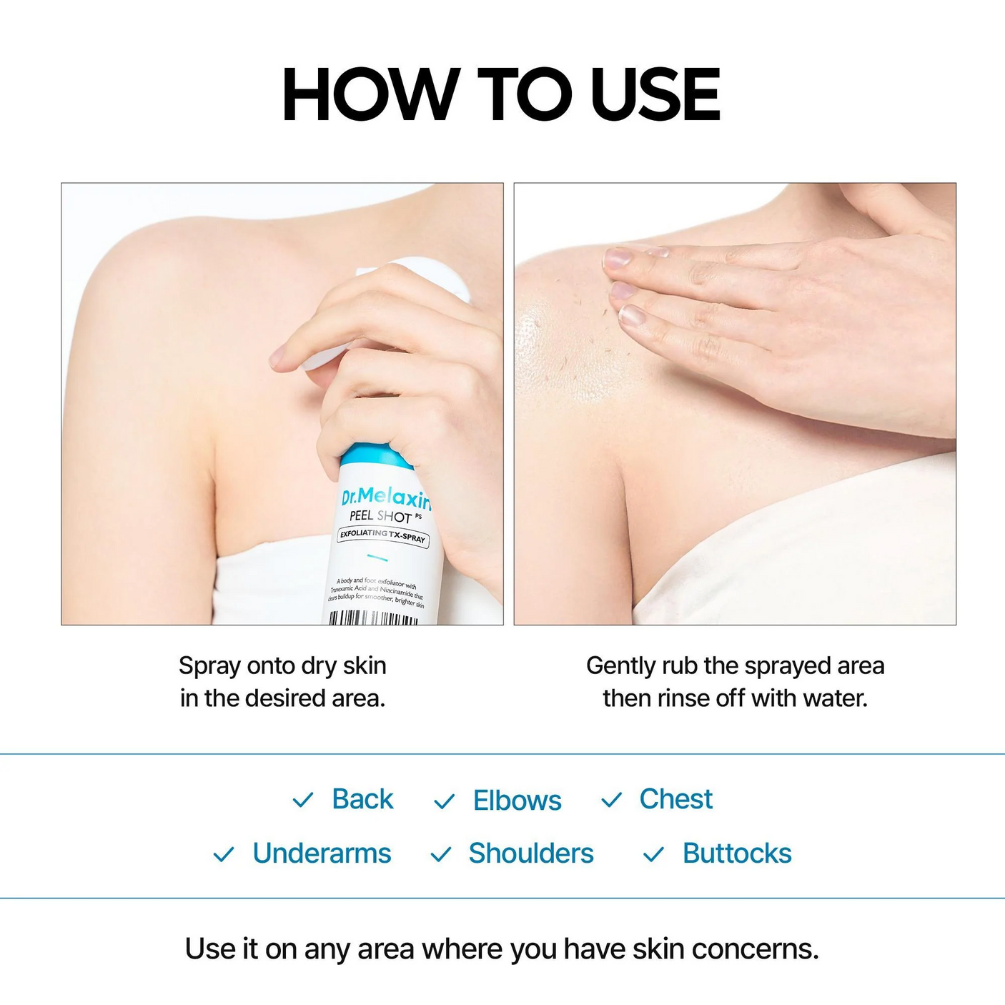 Dr.Melaxin Peel Shot Exfoliating TX-Spray Body & Foot - 200ml