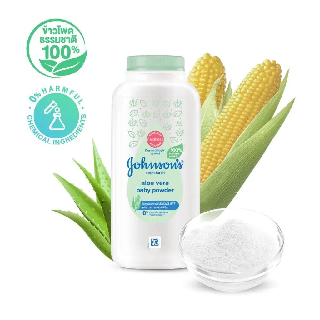 Johnson's Cornstarch Aloe Vera Baby Powder - 100g