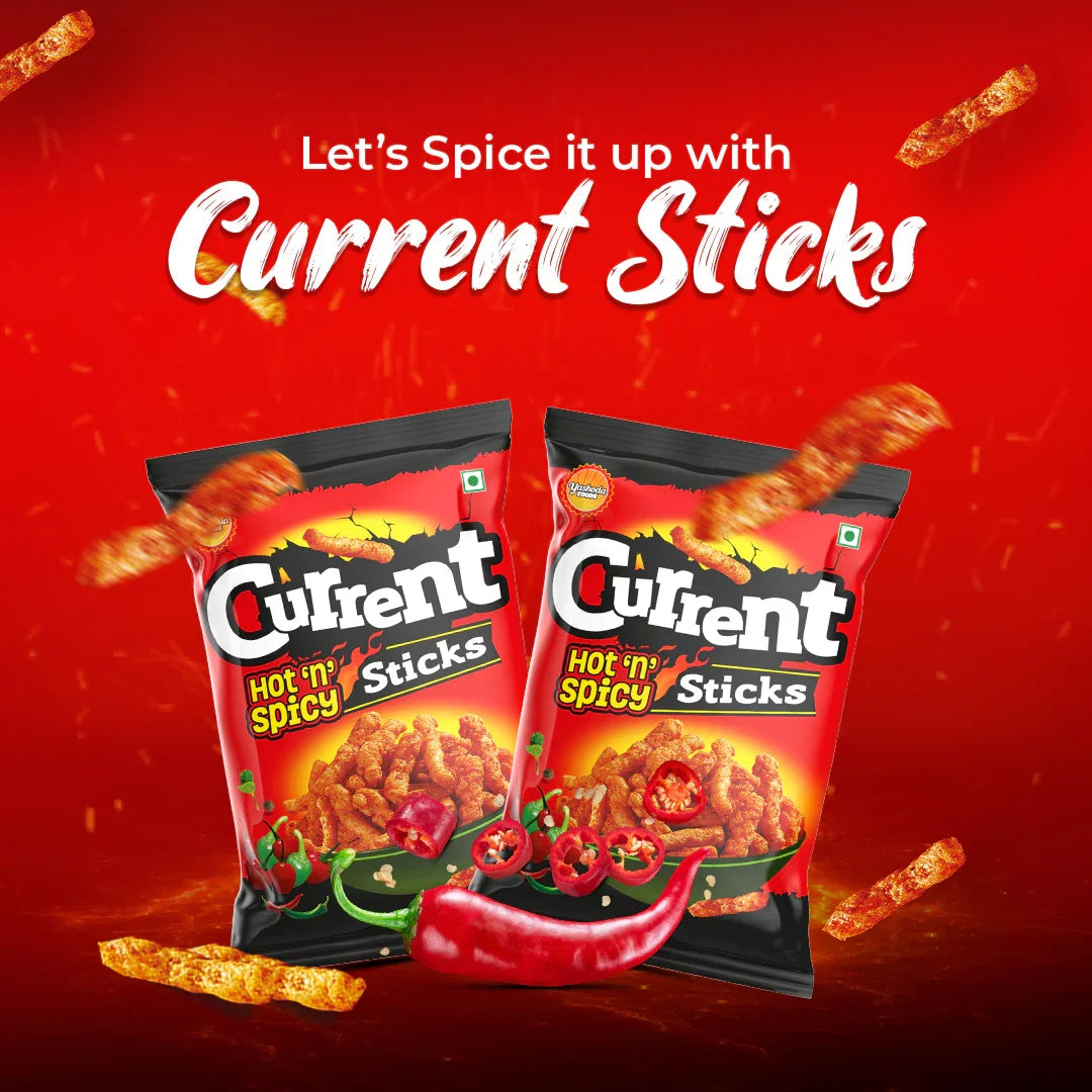 Current Hot & Spicy Sticks - 80g