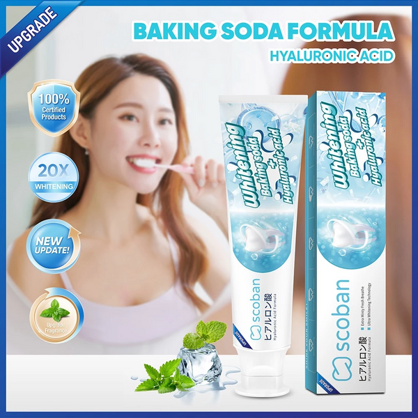 Scoban Teeth Whitening Toothpaste With Baking Soda - 200g