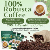 Fitgum Collagen Chia Coffee Mix - 12g x 10 Sachets
