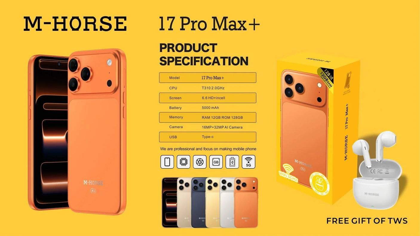 M-HORSE 17 Pro Max+ 12GB Ram + 128GB Rom