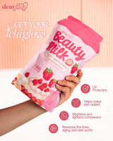 Dear Face Beauty Milk Premium Japanese Strawberry Drink - 180g