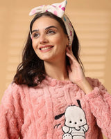 Women's Warm & Fuzzy Knitted Pajama Set
