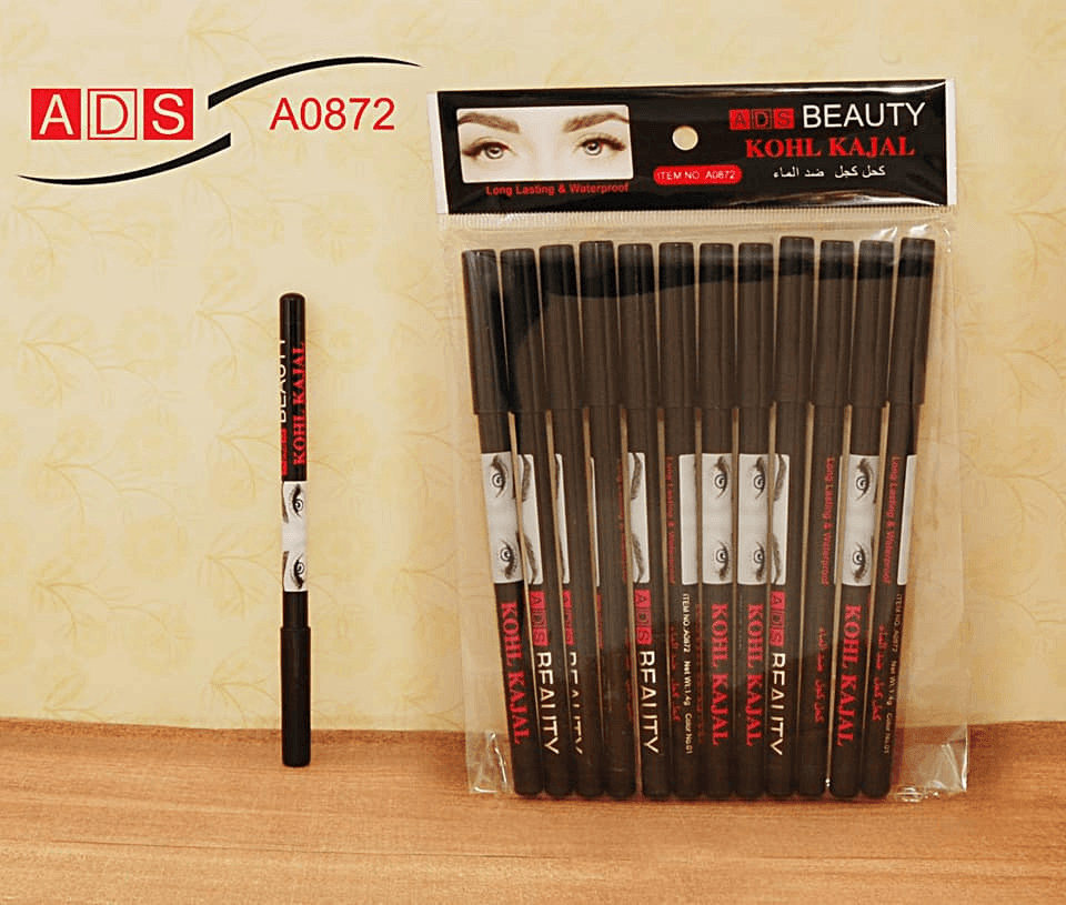 Kohlads ADS Long Lasting & Waterproof Kohl Kajal Pencil - 1.4g × 12 Pcs – Pinoy ...