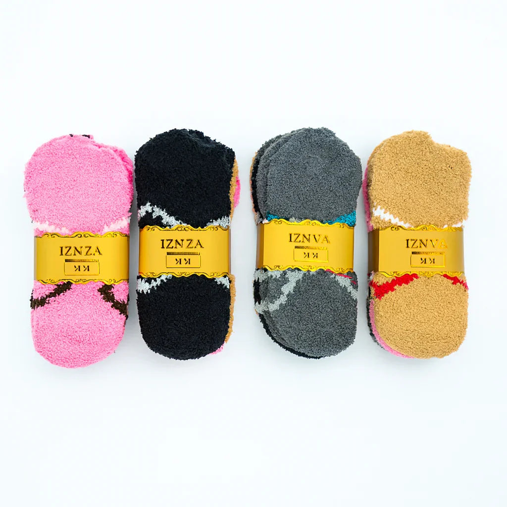 Cozy Clouds Ultra-Soft Fuzzy Socks - 3 Pairs (D-0625)