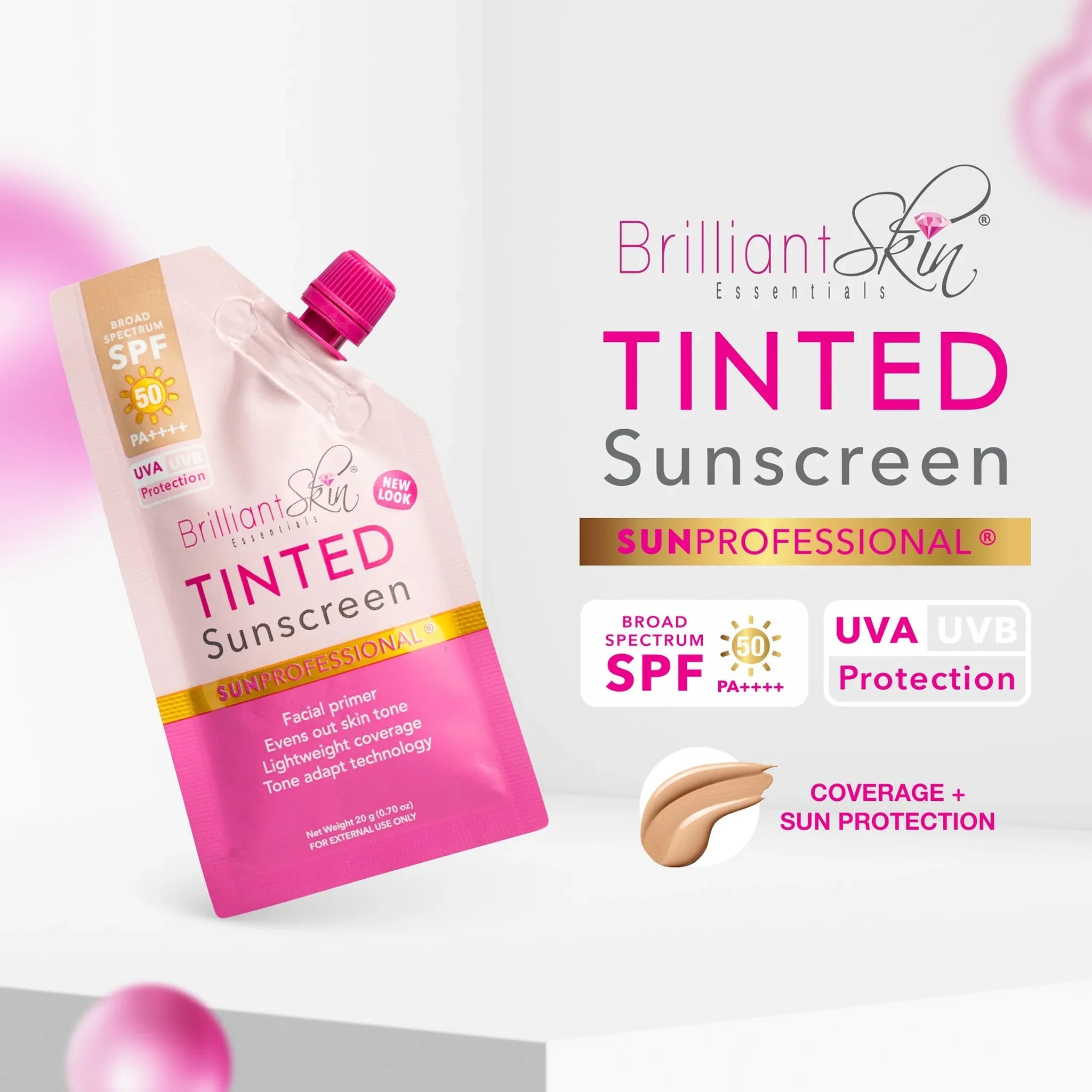 Brilliant Skin Tinted Sunscreen SPF50 PA++++ - 20g