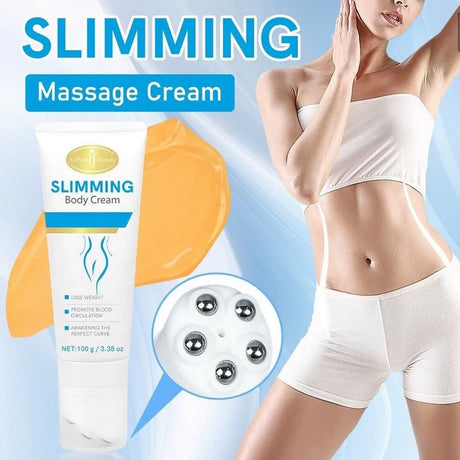 Aichun Beauty Slm Body Cream With Massage Roller Ball - 100g