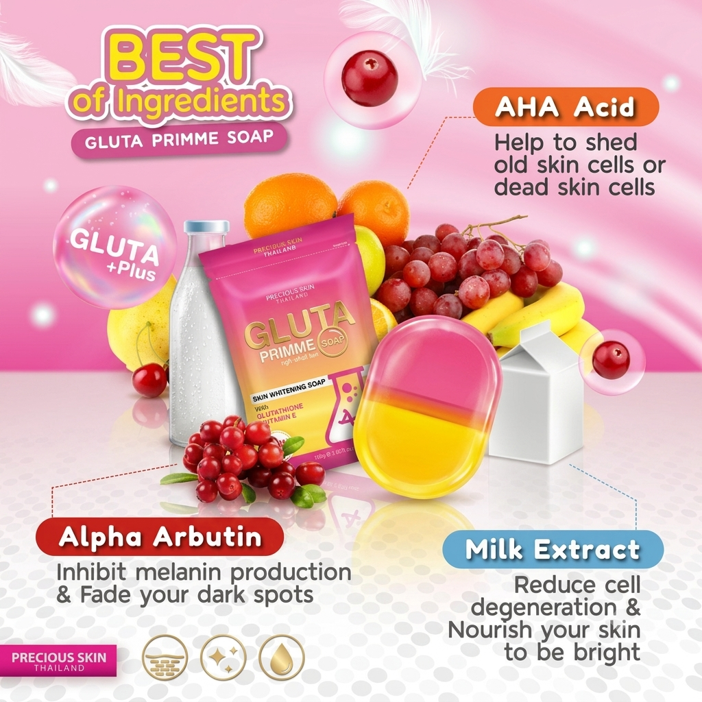 Precious Skin Gluta Primme Brightening Soap - 100g