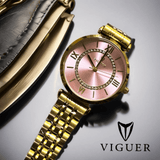 ساعة يد نسائية من VIGUER بأرقام رومانية - V1349L