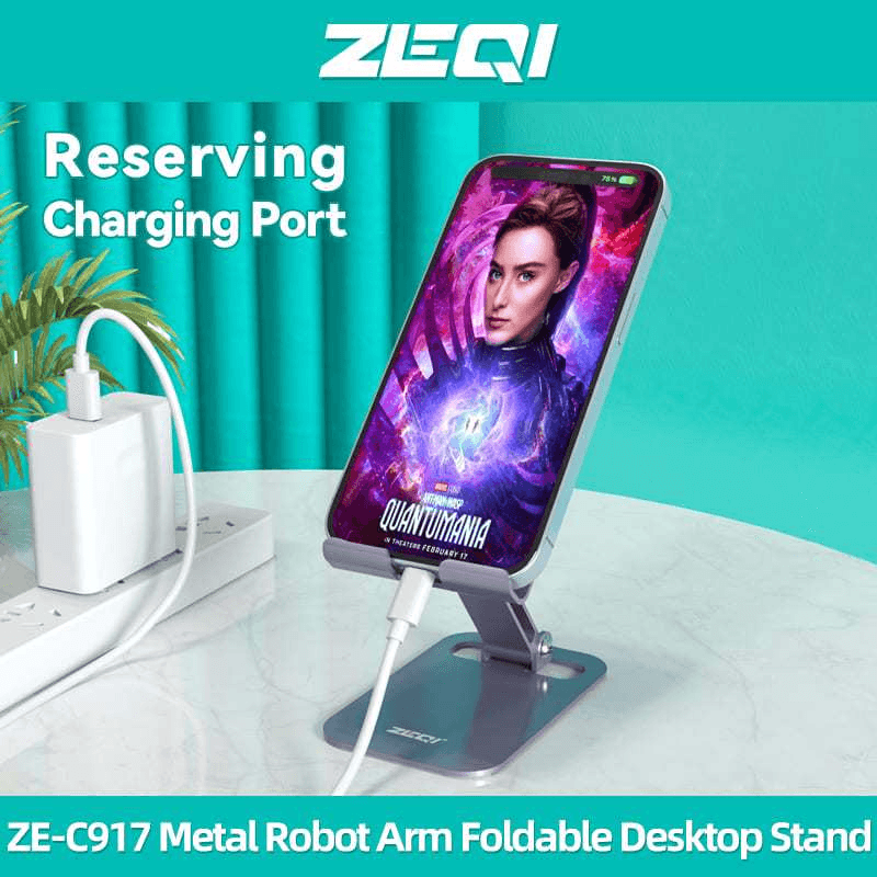 حامل سطح مكتب قابل للطي بذراع روبوت معدني من ZEQI ZE-C917