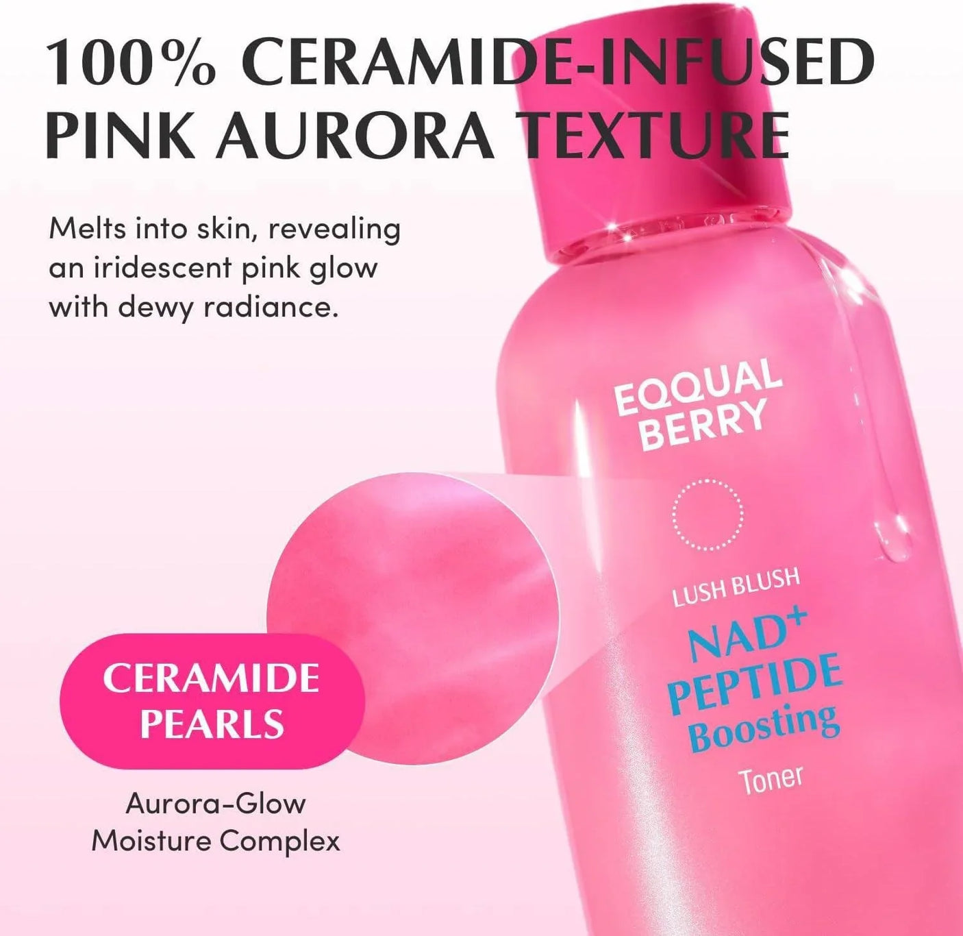 Eqqualberry Lush Blush NAD+ Peptide Boosting Toner - 150ml