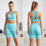 Women's Seamless High Waist Gym Fitness Yoga Wear Set - CW2081