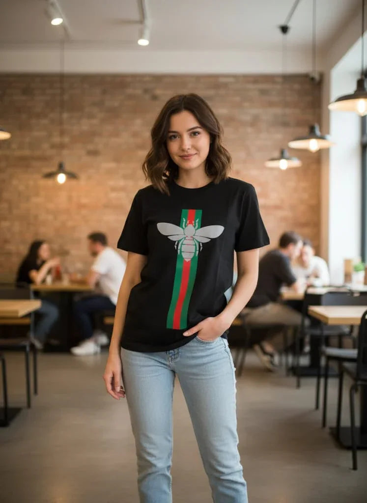 Bee Graphic Black T-Shirt