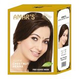 Amar's Herbal Henna Hair Color Super Chestnut - 6 Pcs × 10g