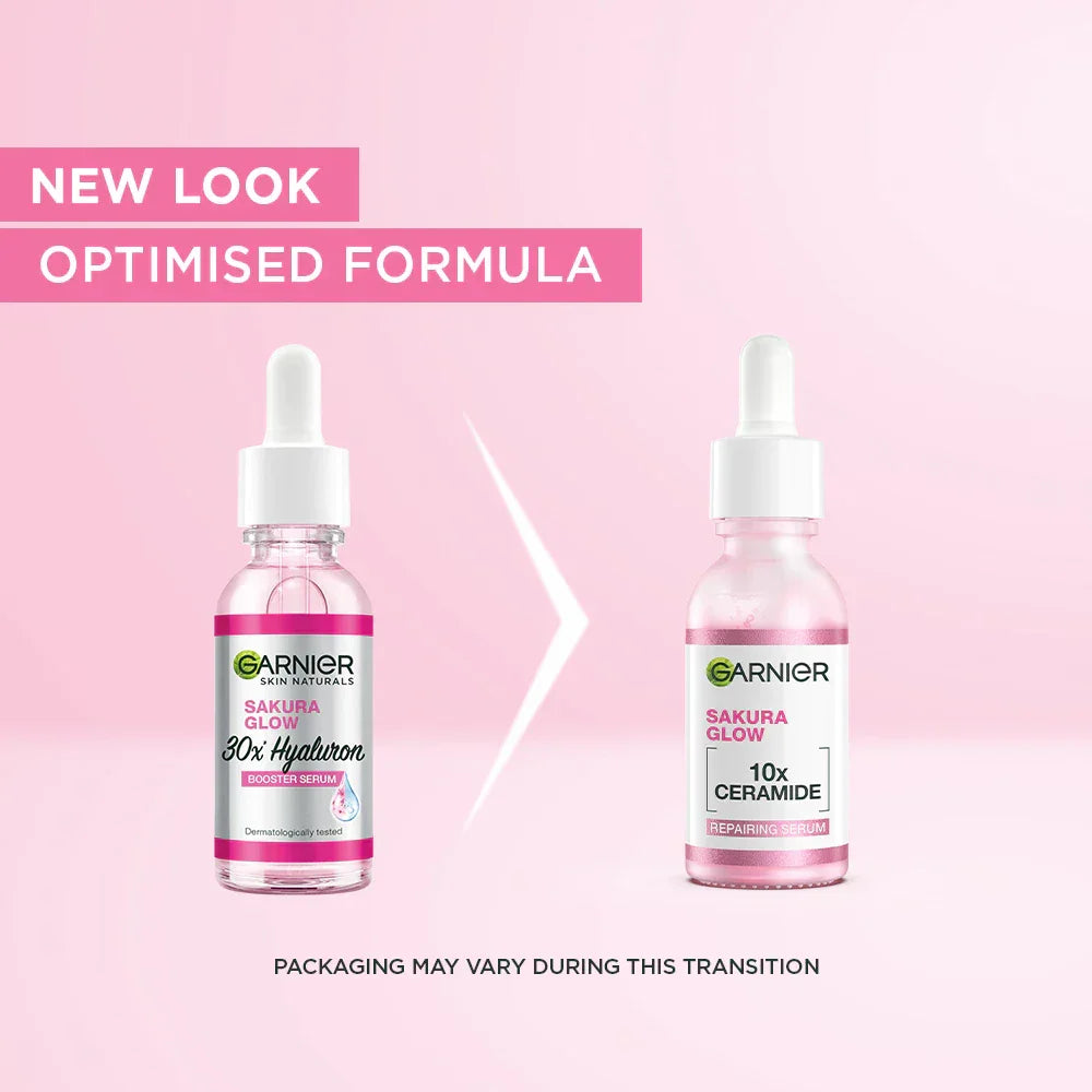 Garnier Sakura Glow 10X Ceramide Repairing Serum - 30ml