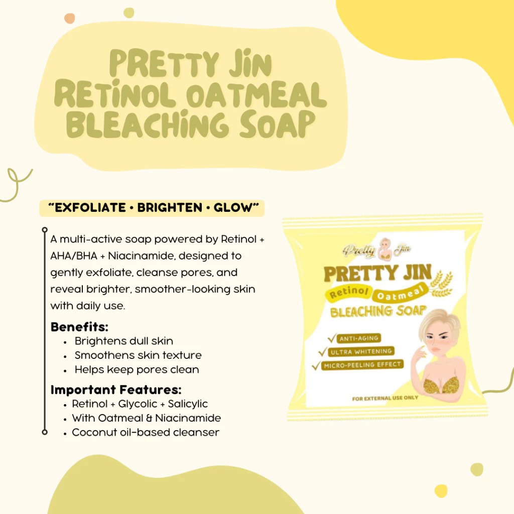 Pretty Jin Retinol Oatmeal Bleaching Soap - 70g