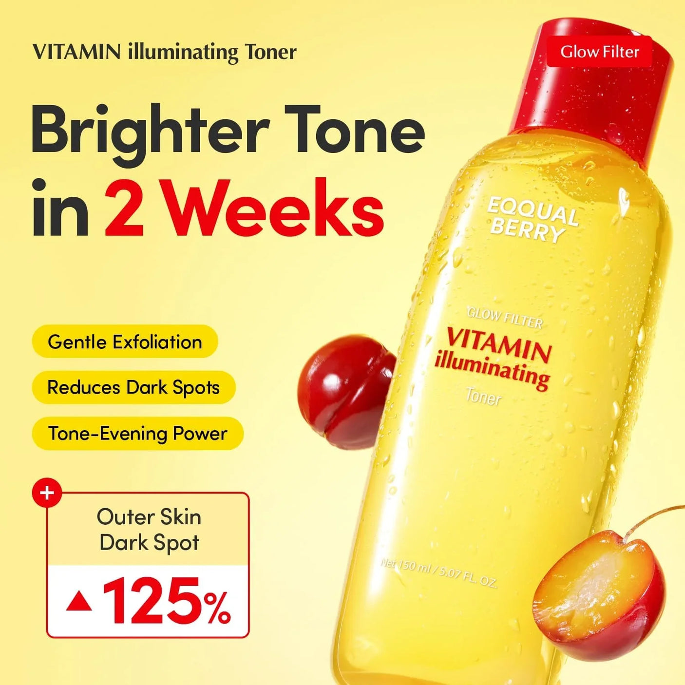 Eqqualberry Glow Filter Vitamin illuminating Toner - 150ml