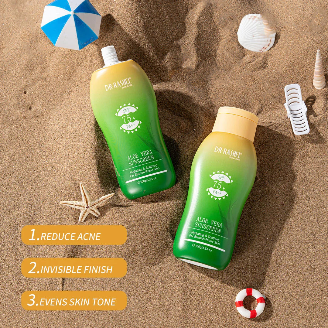 Dr.Rashel Aloe Vera Sunscreen SPF 75+ PA++ - 100g