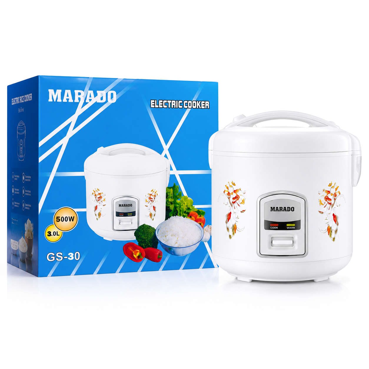 Marado 500W Electric Rice Cooker 3L GS-30