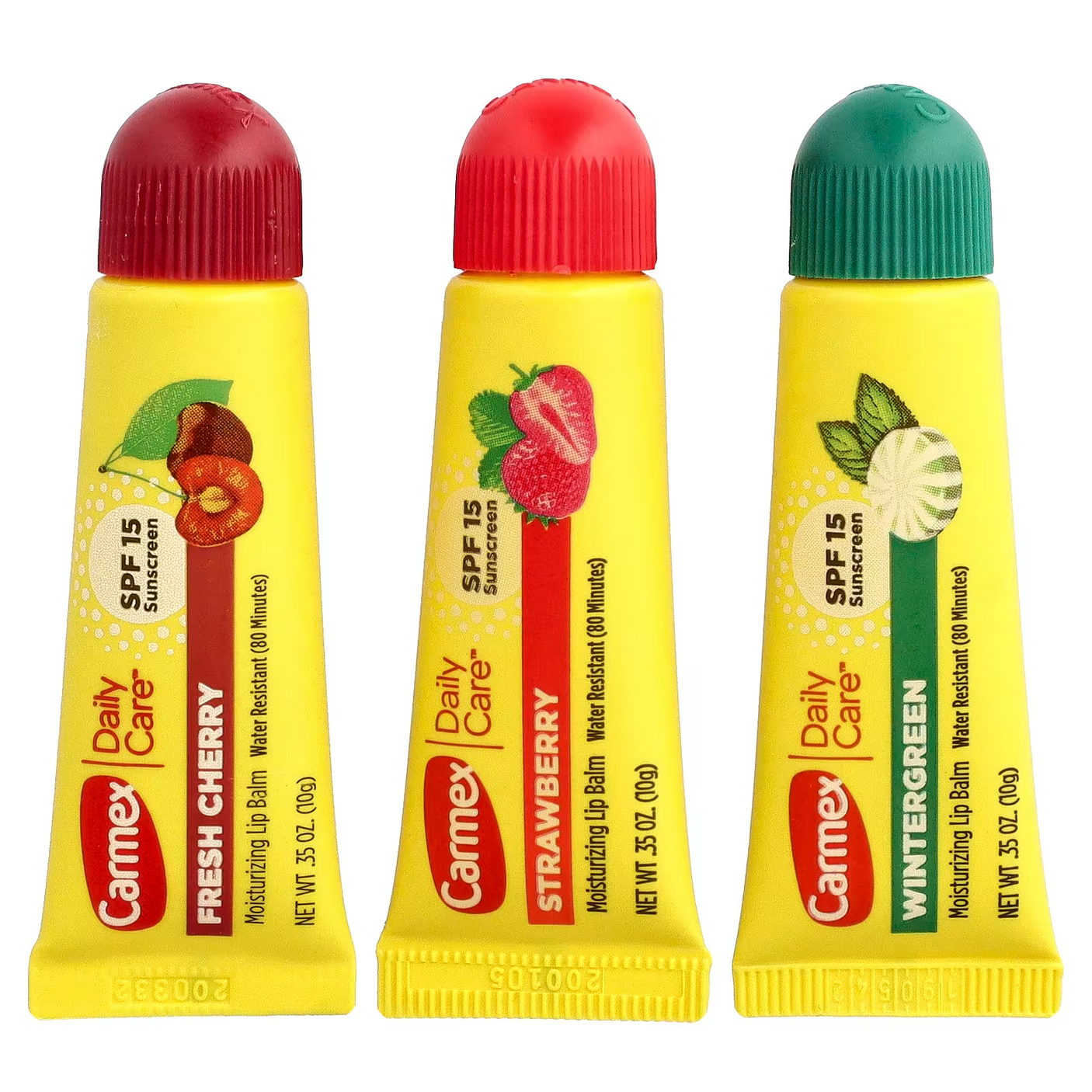 Carmex Daily Care Moisturizing Lip Balm SPF 15 - 10g × 3Pcs