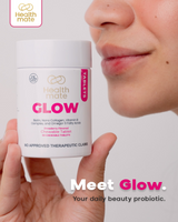 كبسولات "هيلث ميت جلو" (Healthmate Glow) القابلة للمضغ - كولاجين وفيتامينات متعددة - 60 كبسولة
